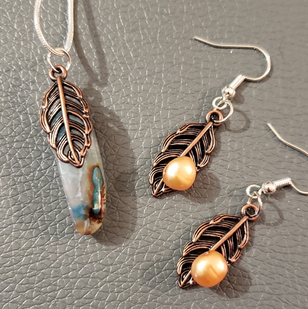 Necklace and earrings